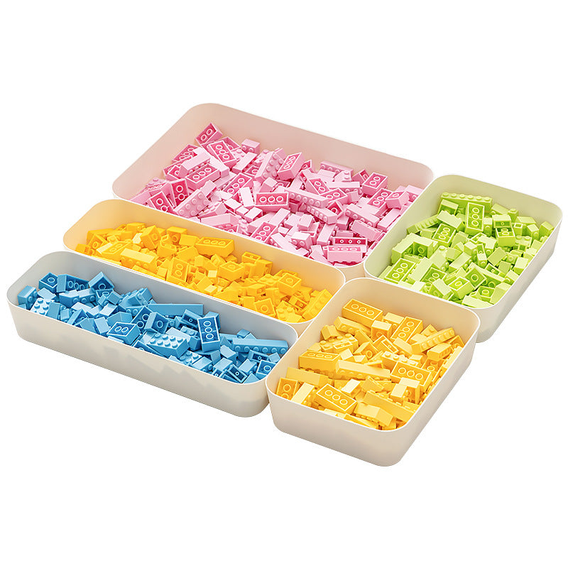 Children's toy parts sorting box Lego storage box Plastic stackable small particle building block partition storage box