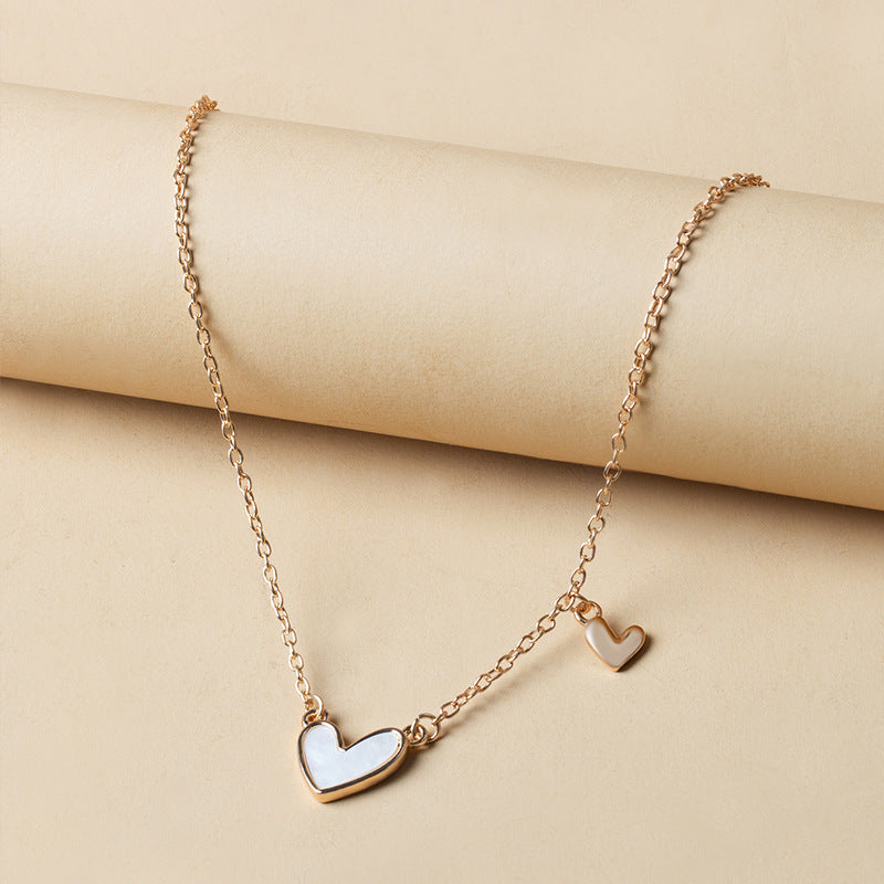 Acrylic love necklace wholesale european and american cross-border pendant jewelry women's niche accessible luxury high-end autumn and winter sweater chain