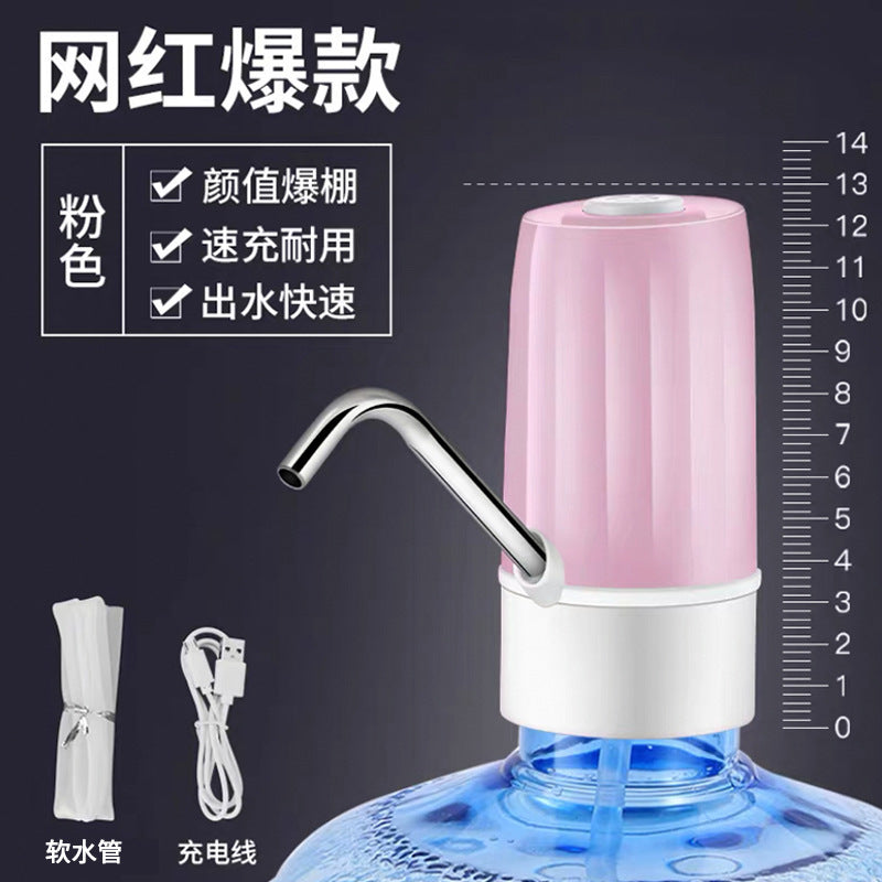 Usb rechargeable water dispenser for bottled water - smart touch electric water pump - automatic water dispenser for home use (purified water compatible)