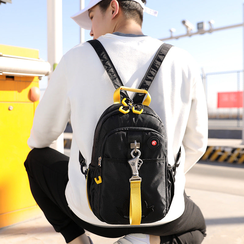 New  messenger bag men's leisure sports lightweight breast bag single shoulder double shoulder dual-purpose nylon backpack factory direct sales
