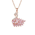 Popular popular light luxury copper inlaid zirconium full diamond swan necklace light luxury niche versatile fashion titanium steel clavicle chain jewelry