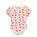 Baby romper spring autum triangle crawling short-sleeved male and female baby cotton 0-1 year old jumpsuit girl butt wrap