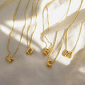 European and american cross-border new product initial necklace fashion bubble 26 letter pendant box chain jewelry women's versatile clavicle chain