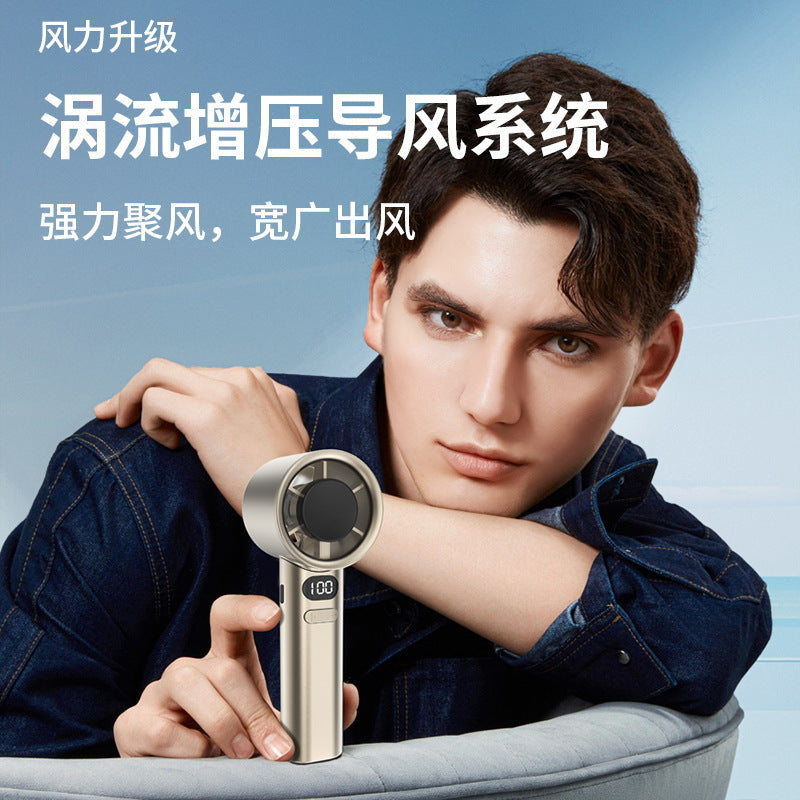 Southeast asia's hottest seller: m11 mini handheld fan - usb rechargeable, digital display, 120-speed turbine high-speed fan