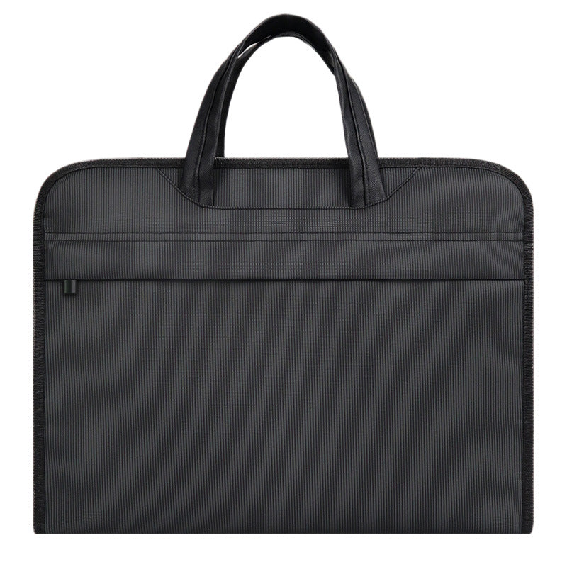 Large capacity double-layer office briefcase laptop bag conference document bag men's bag file bag business portfolio with printing option