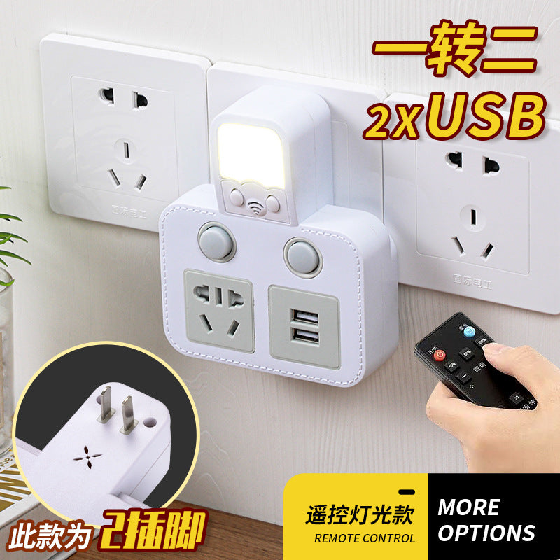 Two-pin socket 2-hole plug two-head plug strip two-phase for home with usb power strip japan taiwan drag power strip