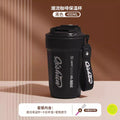 Simple 316 stainless steel octagonal coffee mug - portable cola cup with carry strap, outdoor car vacuum insulated tumbler - customizable