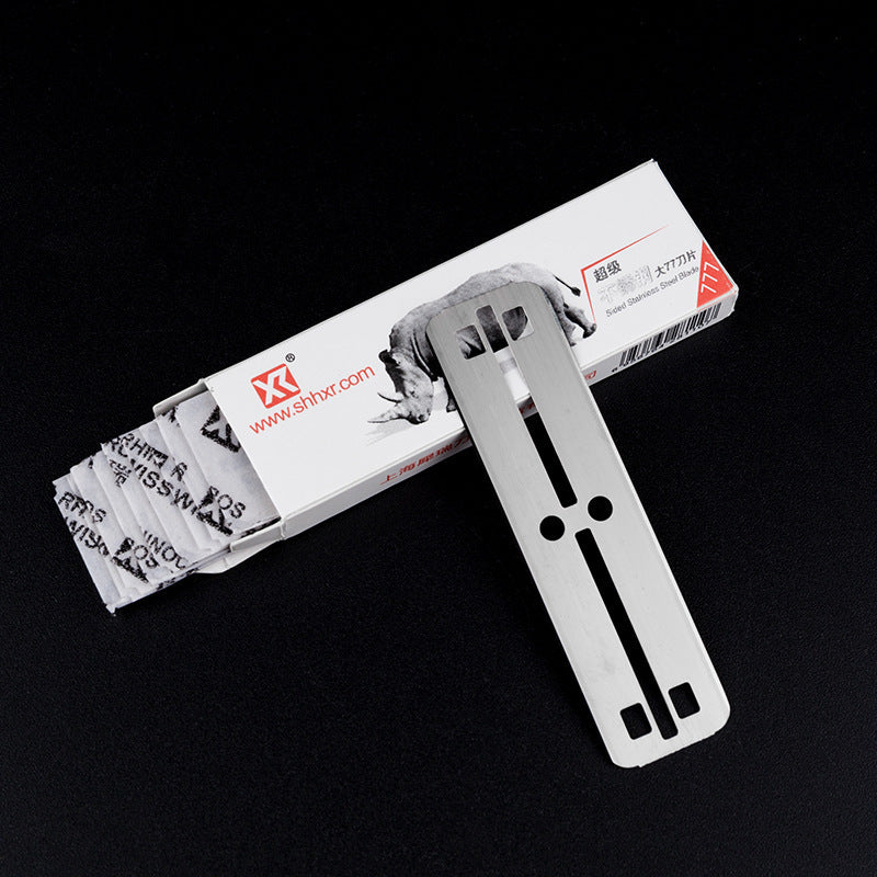Xirui stainless steel large 77 blade white box sharp razor blade hairdressing shop special manufacturer wholesale razor blade