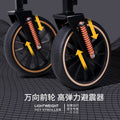Factory direct large-capacity pet stroller, medium to large pet carrier with double doors, one-button fold