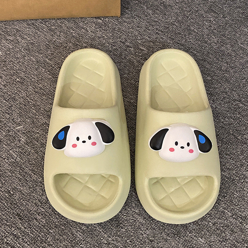 Women's eva slippers - summer outdoor wear, cartoon design, indoor bathroom bathing, non-slip thick sole, home couple slippers - "cloud-like comfort"