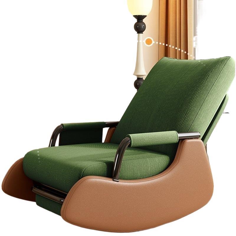 Scandinavian style casual chair rocking chair balcony plaid lazy sofa chair single courtyard living room bedroom nap chair