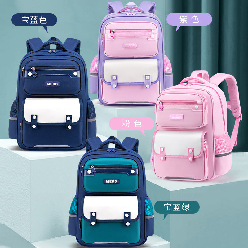New Elementary School Bag Children's 3rd-6th Grade Elementary School Student Lightweight Oxford Cloth Breathable Backpack Wholesale Distribution