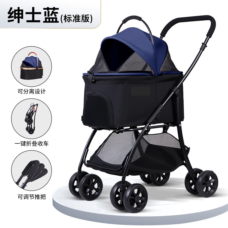 Inlair pet stroller - foldable dog and cat carrier for small breeds like poodles - lightweight pet stroller for amazon pet stores
