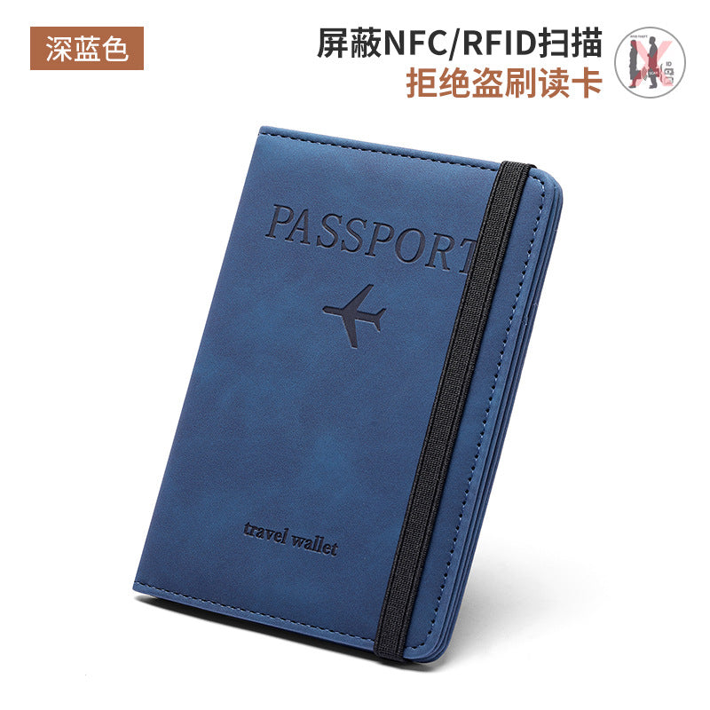 popular passport clip ticket protective cover, portable multi-function, multi-card anti-theft storage bag PU leather