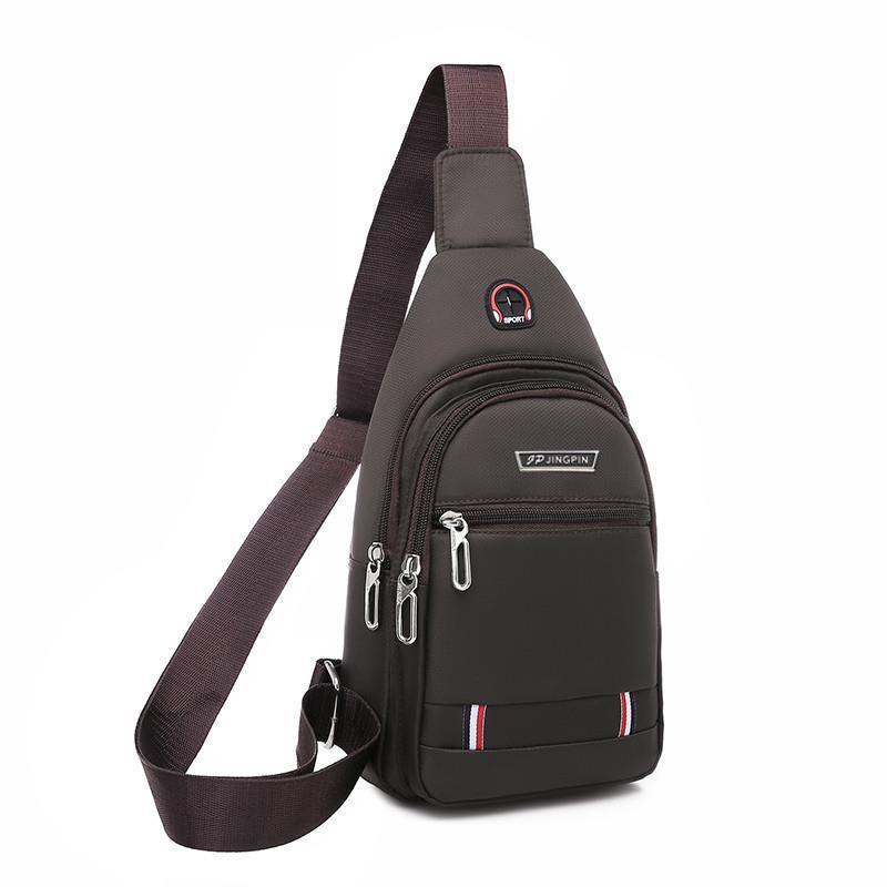 Cross-border men's new casual Korean version waterproof Oxford cloth shoulder bag business breast bag messenger bag chest backpack