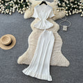 K-styleknittingrufflesilm two-piece set for women summer silm light mature elegance style work clothingelegantsuit