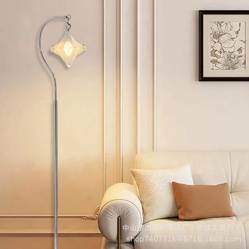 Diamond pleated glass table lamp wall lamp chandelier silver chrome metal retro cream style bedroom bedside bay window soft light