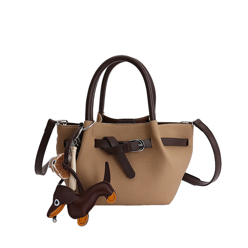 Large capacity retro texture satchel bag women's easiest for matchwork clothing shoulder bag large capacity work easiest for matchcrossbody bag