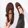 Hot-selling plus size women's shoes for export,  new collection: soft sole embroidered beaded round toe low-cut cotton mary janes