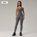 fashion nude back yoga jumpsuit with breast pad and elastic peach butt lifting yoga fitness pants dlt007