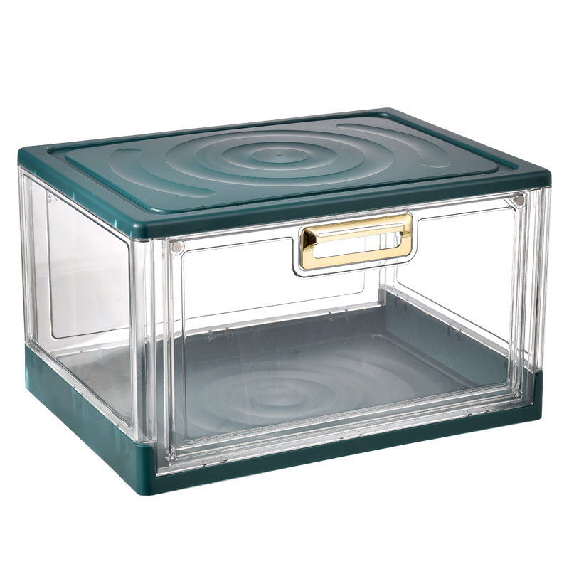 Foldable new multi-layer transparent shoe box aj sneaker storage box side open anti-oxidation Internet celebrity collection shoe wall magnetic attraction