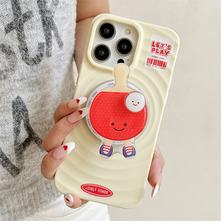 Magnetic solar case for apple 16 pro - ping pong phone case with iphone 13 badminton stand protective cover