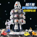 children's toy engineering inertial car simulation model aerospace rocket parking lot boy birthday gift