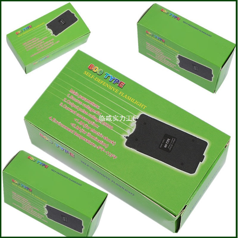 Cross-border self-defense 800 flashlight mini self-defense flashlight stick box color box manufacturer wholesale
