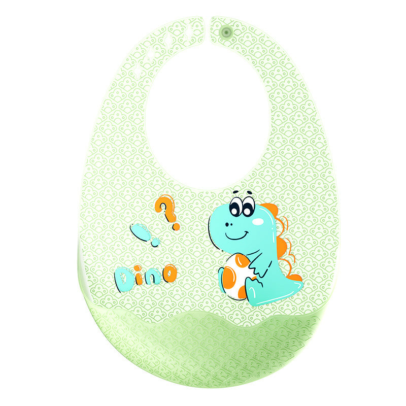 Baby eating bib silicone waterproofsoft bib kids feeding saliva bib baby food supplement bib