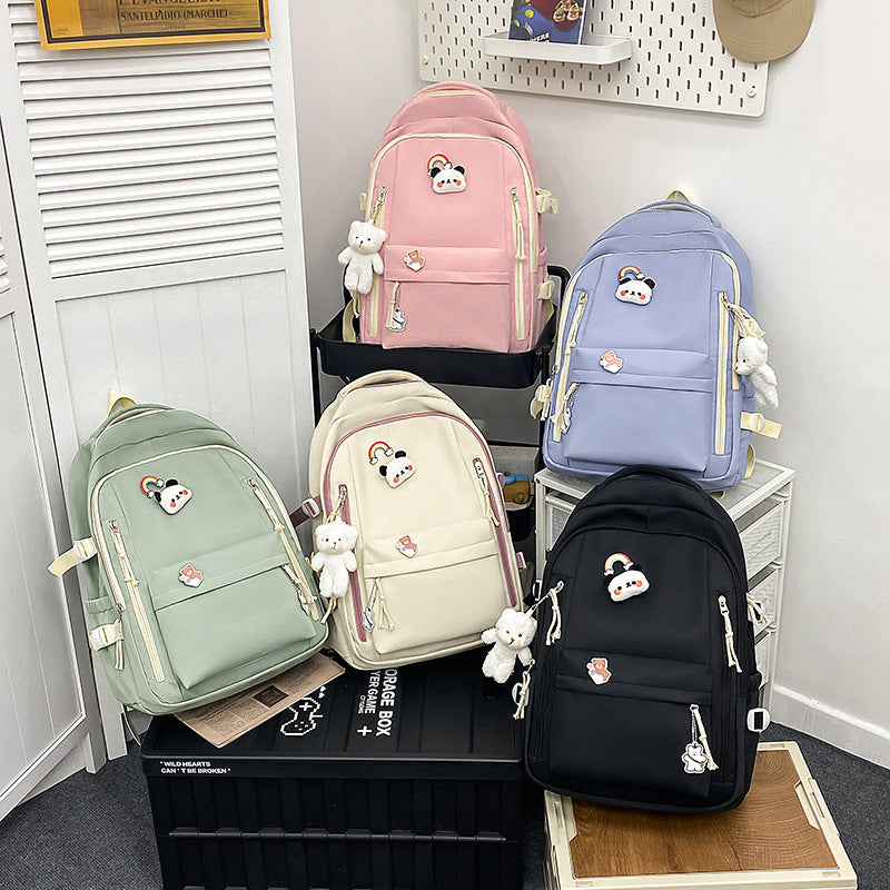 New schoolbag female Korean version Harajufeng junior high school student schoolbag primary school student large capacity backpack cute backpack