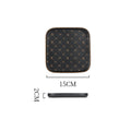 Creative black matte steak plate western dinner plate home nordic high-end dinner plate flat plate with rim restaurant hotel