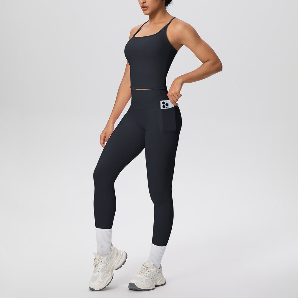 new arrival quick-drying beautiful back yoga clothes cloud-like silm hip-lifting sports suit outdoor casual running fitness clothes