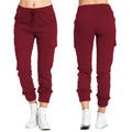 fashion cross-border   women's pants workwear casual elastic waist thin side pockets pants women's pants