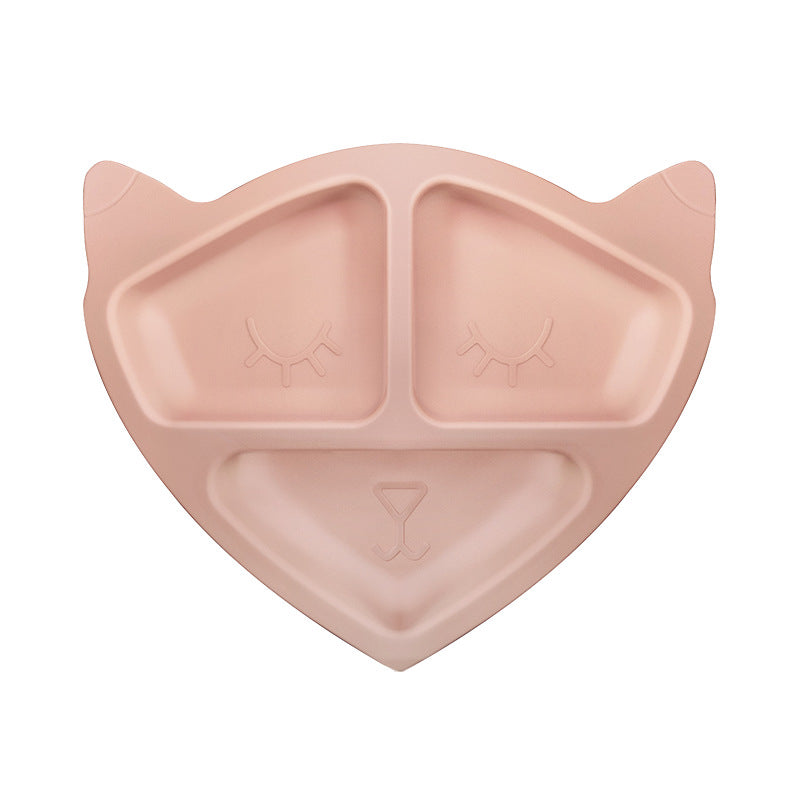 Children's silicone plate, food grade silicone baby grid plate, baby complementary food bowl set, tableware wholesale