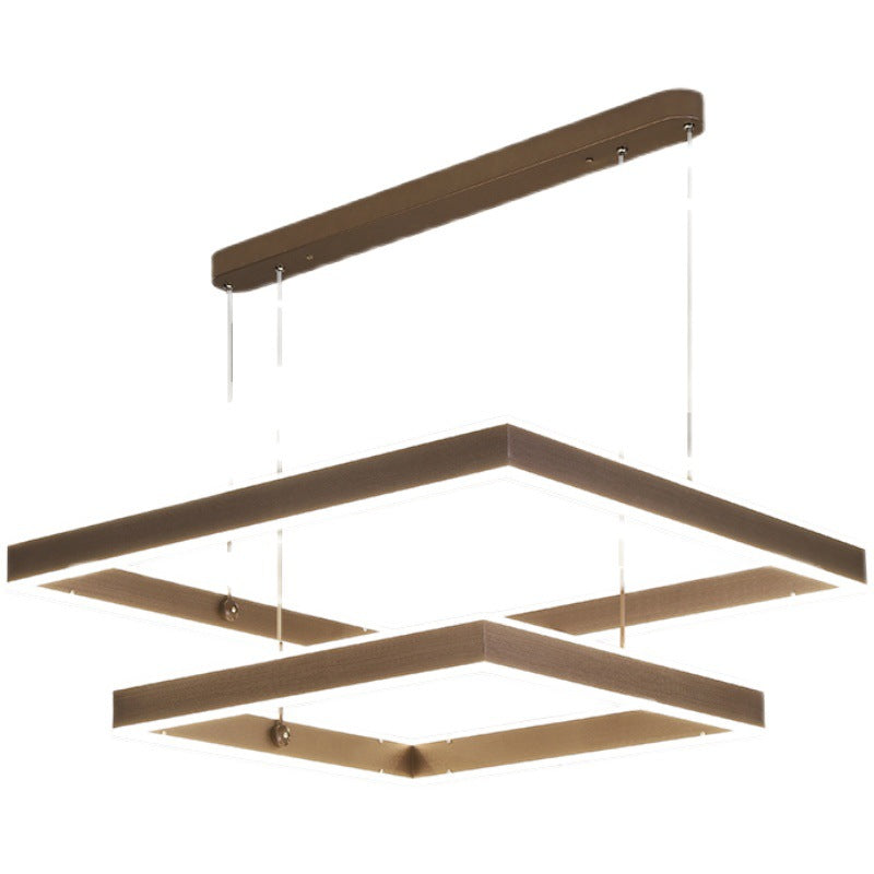 Full spectrum living room chandelier square light luxury post-modern simple atmosphere hall dining room bedroom creative intelligent lighting