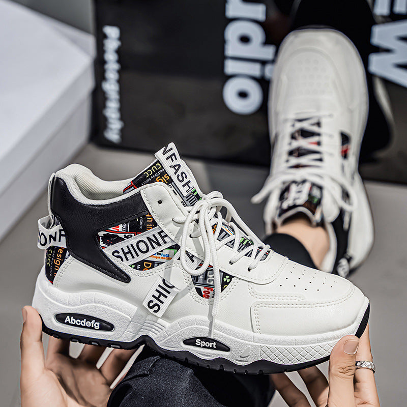 2026 new spring men's chunky sneakers - athletic, casual, trendy, breathable, bestselling, height-boosting platform shoes