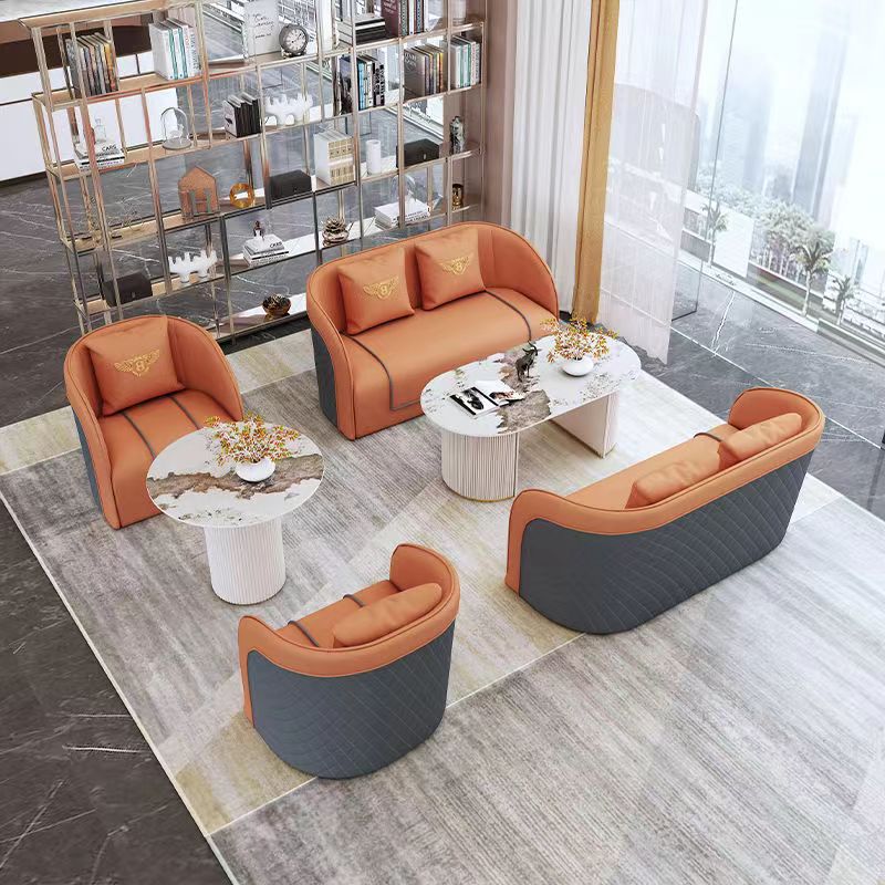 Luxury milk tea shop/coffee shop double seater casual reception/meeting pub/bar booth sofa and coffee table set