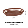 Plastic storage basket desktop storage basket household fruit storage hollow plastic fruit basket french fries storage basket cross-border