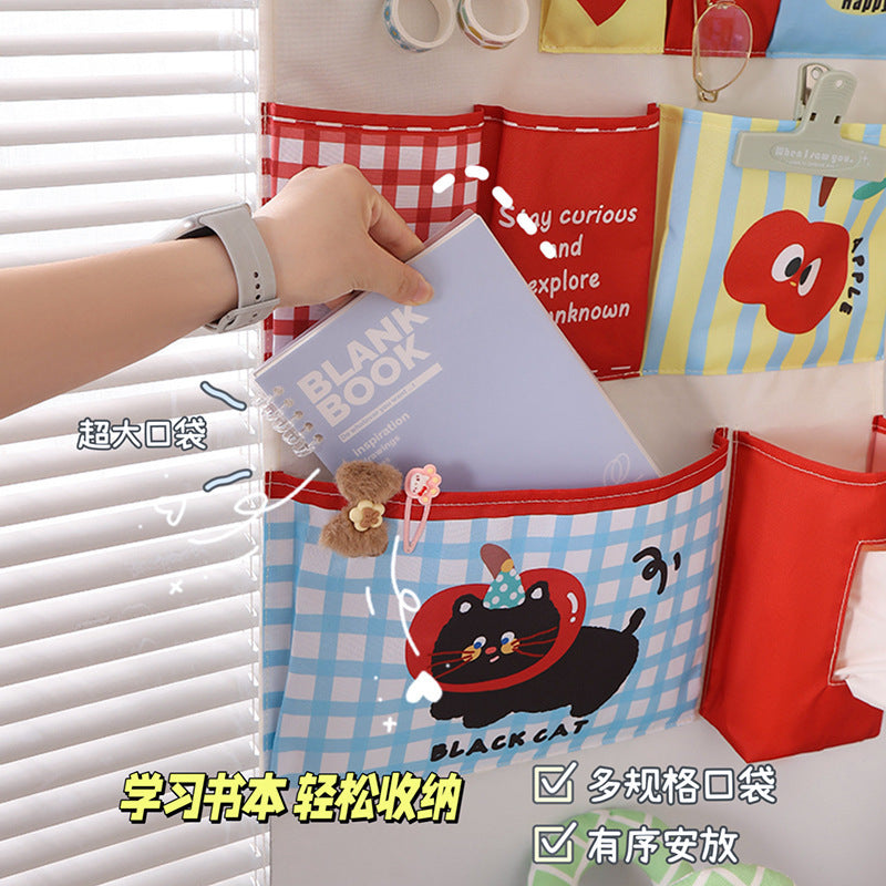 Dopamine dorm storage hanging organizer - multi-purpose wall-mounted storage bag for dorm room bedsides and behind doors