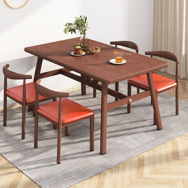 Rectangular table and chair combination casual small apartment dining table suit dining table and chair for home dining table and chair catering merchant