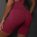 Summer new peach lift high-waisted yoga pants women's butt lifting leggings seamless knit running sports fitness shorts