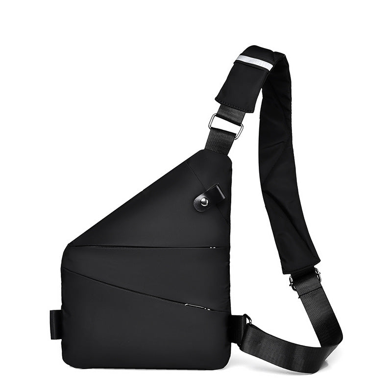 New fashion outdoor sports breast bag trendy men's commuting shoulder bag large capacity multi-layer portable messenger bag