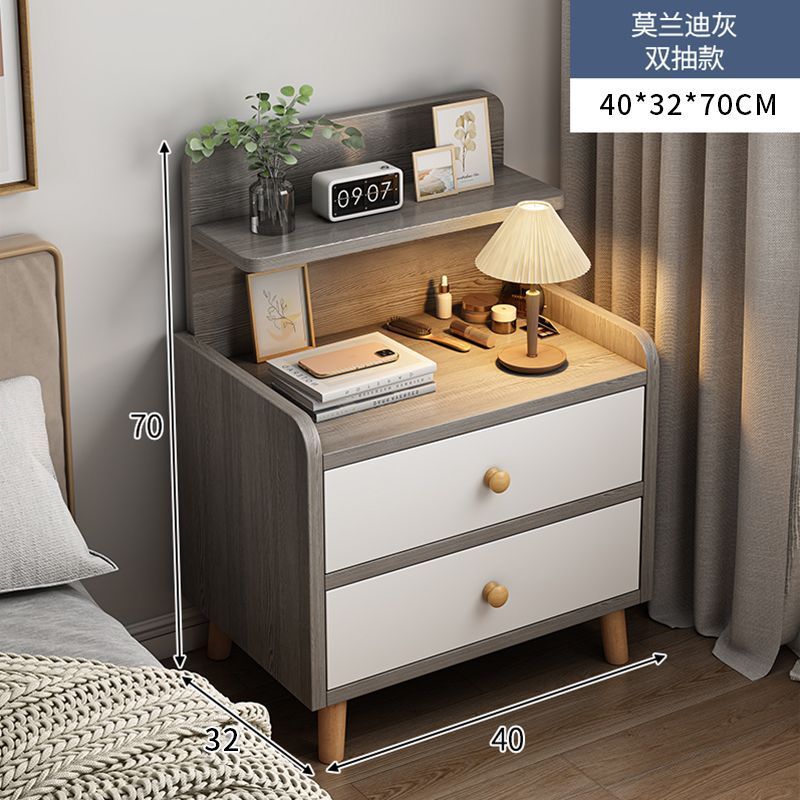 Bedside table bedroom for home widened bedside small cabinet with drawer storage cabinet rental house solid wood scandinavian style