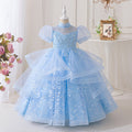 Ready-to-ship, hot-selling girls' dresses: flower girl dresses, wedding dresses, evening gowns. elegant, high-end runway style, little girl's accessible luxury dresses