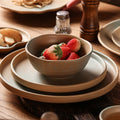 Vintage japanese ceramic dinnerware set - high-style plates, bowls, and dishes for restaurants and home use - steak plates, dinner plates, soup bowls
