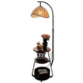 Cream style living room sofa corner floor lamp bedroom bedside table all-in-one table lamp storage vertical lamp