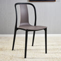 Scandinaviancasual plastic dining chair popular back chair thickened stackable for home restaurant hotel milk tea shop chair