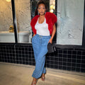 European and american style women's loose fit jeans - new zipper jogger style elastic waist casual pants for  cross-border e-commerce