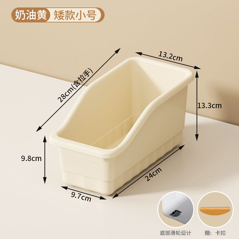 Cabinet storage box with pulley gap sundries kitchen finishing box household large capacity multi-functional cabinet storage box
