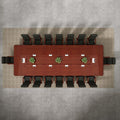 Large conference table long table casual modern office conference room table and chair combination strip paint solid wood leather conference table